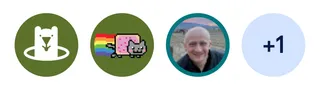Those little bubbles at the top of your google doc that tell you that lots of people are editing the document.
